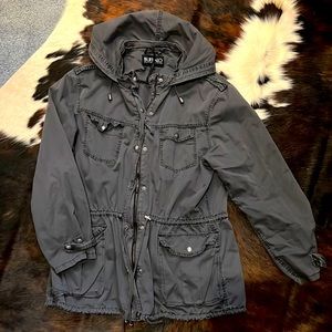 Gray cotton tie waist jacket Xl